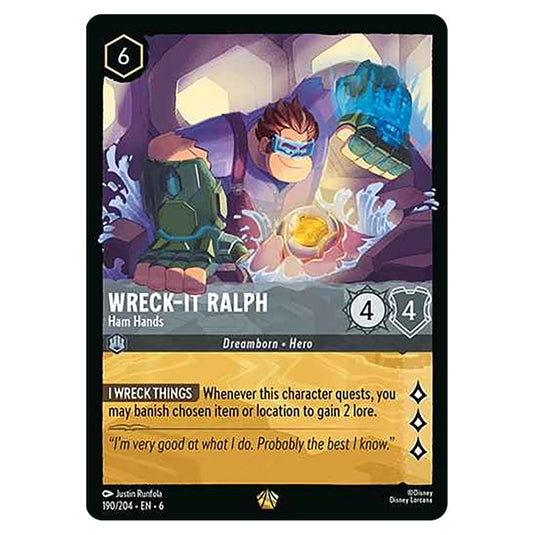 Lorcana - Azurite Sea - Wreck-It Ralph - Ham Hands (Legendary)
