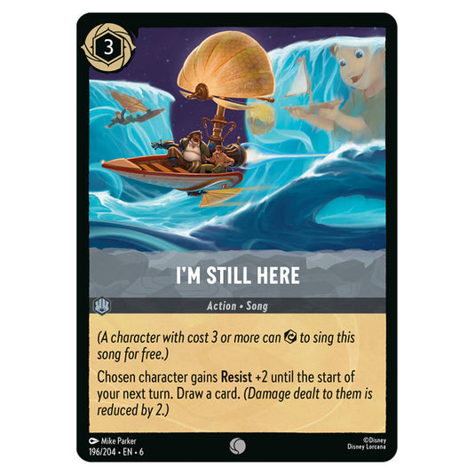 I'm Still Here 196/204 card from the Lorcana set Azurite Sea
