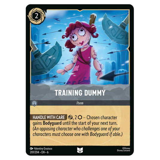 Training Dummy 201/204 card from the Lorcana set Azurite Sea