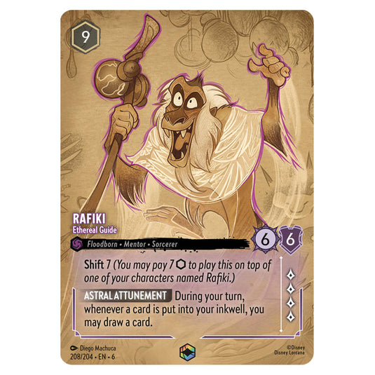 Rafiki - Ethereal Guide 208/204 card from the Lorcana set Azurite Sea