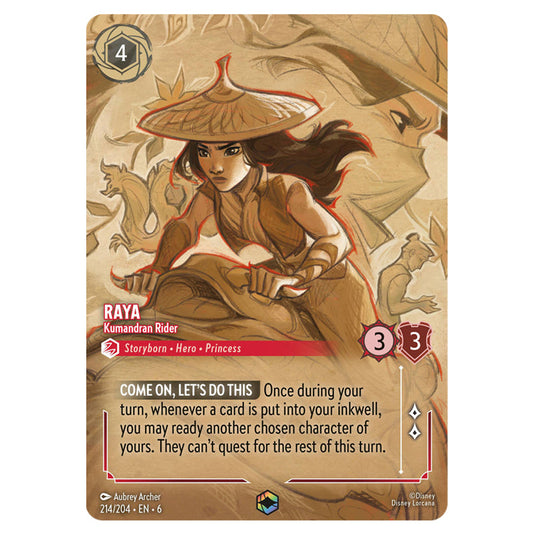 raya lorcana card Lorcana - Azurite Sea - Raya - Kumandran Rider (Enchanted)