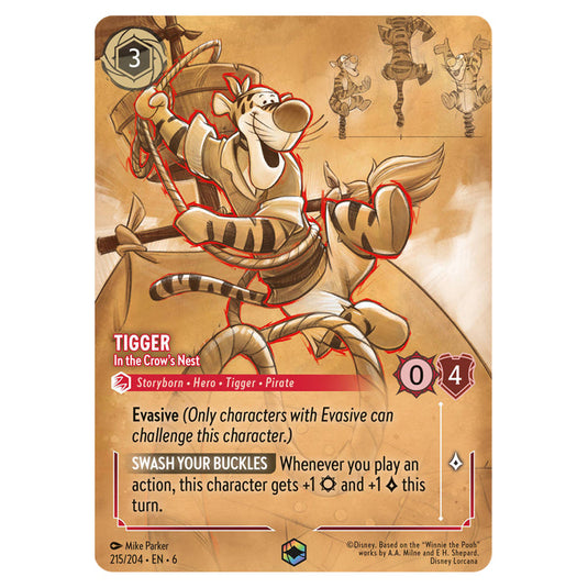 Lorcana - Azurite Sea - Tigger - In the Crow's Nest (Enchanted) - 215/ Lorcana - Azurite Sea - Tigger - In the Crow's Nest (Enchanted) - 215/