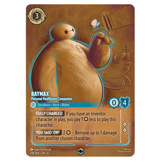 Baymax - Personal Healthcare Companion 218/204 card from the Lorcana set Azurite Sea