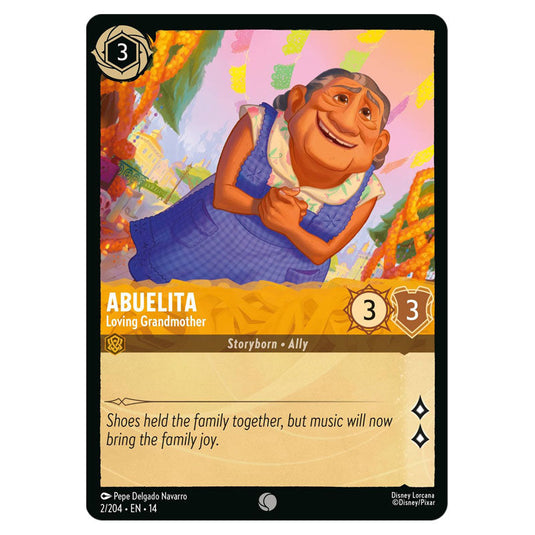 Abuelita – Loving Grandmother 2/204 card from the Lorcana set Hyperia City