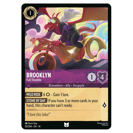 Brooklyn – Full Throttle 50/204 card from the Lorcana set Hyperia City