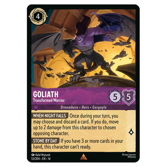Goliath – Transformed Warrior 53/204 card from the Lorcana set Hyperia City