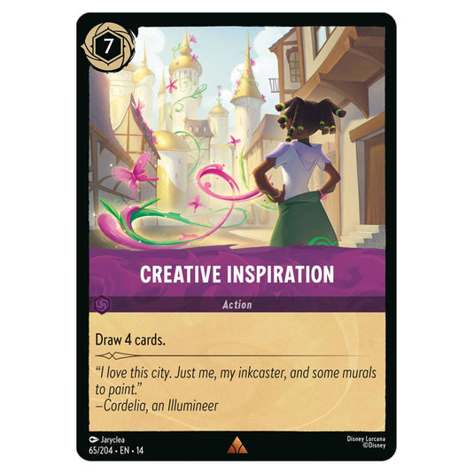 Creative Inspiration 65/204 card from the Lorcana set Hyperia City