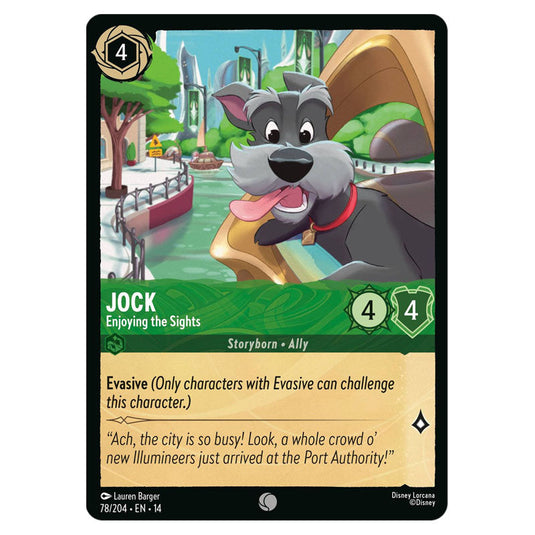 Jock – Enjoying the Sights 78/204 card from the Lorcana set Hyperia City