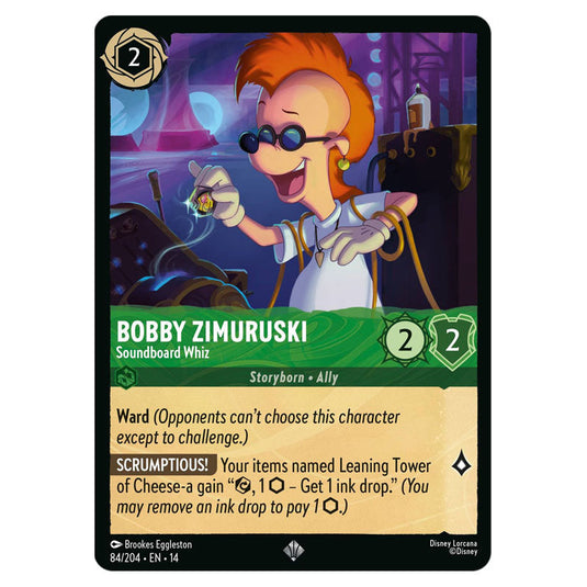 Bobby Zimuruski – Soundboard Whiz 84/204 card from the Lorcana set Hyperia City