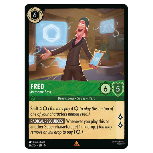 Fred – Awesome Boss 86/204 card from the Lorcana set Hyperia City