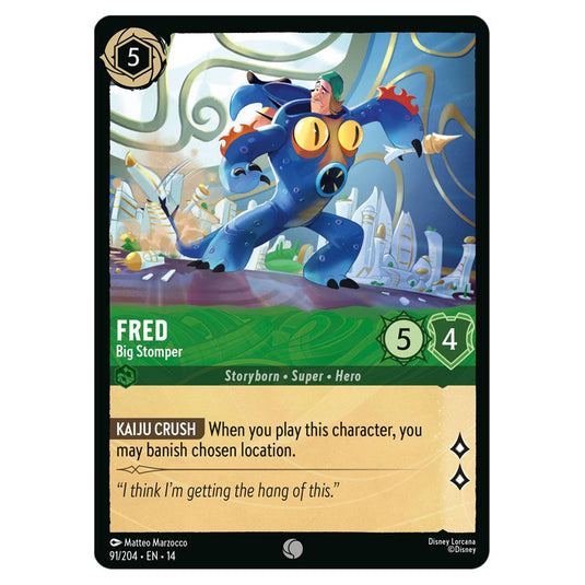 Fred – Big Stomper 91/204 card from the Lorcana set Hyperia City