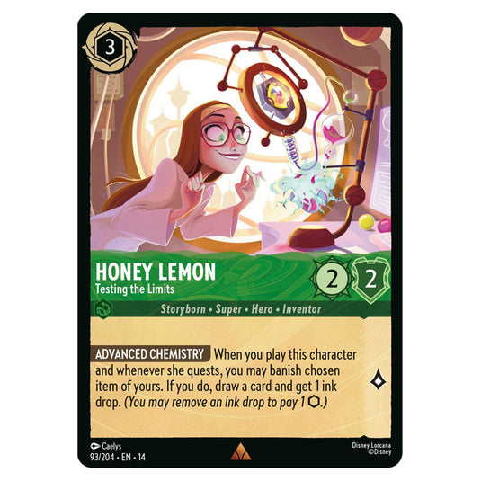 Honey Lemon – Testing the Limits 93/204 card from the Lorcana set Hyperia City