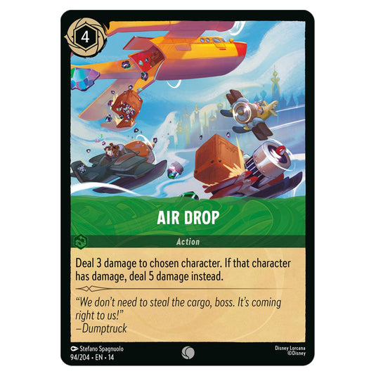 Air Drop 94/204 card from the Lorcana set Hyperia City