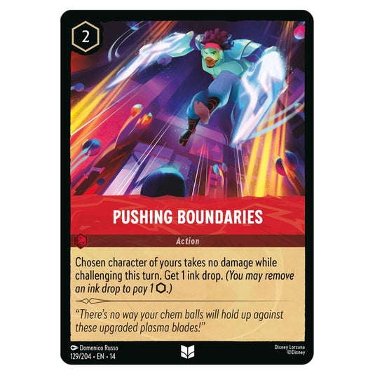 Pushing Boundaries 129/204 card from the Lorcana set Hyperia City