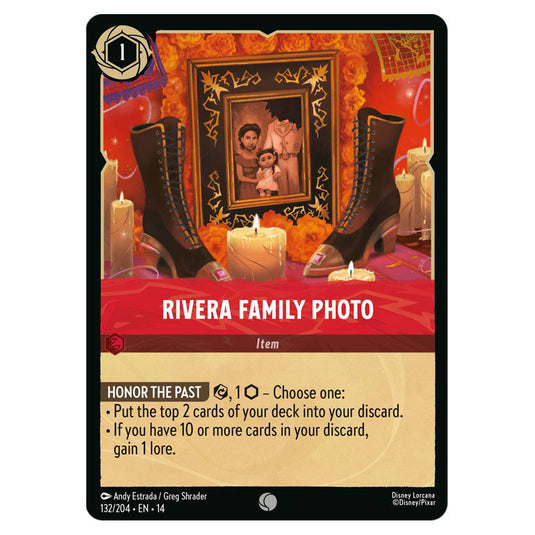 Rivera Family Photo 132/204 card from the Lorcana set Hyperia City