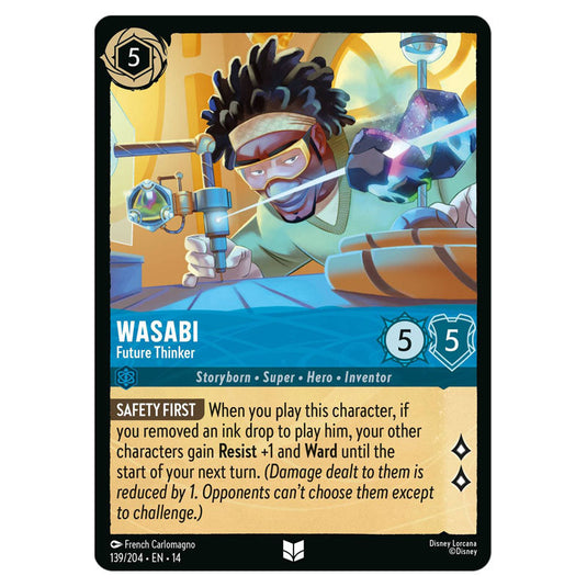 Wasabi – Future Thinker 139/204 card from the Lorcana set Hyperia City