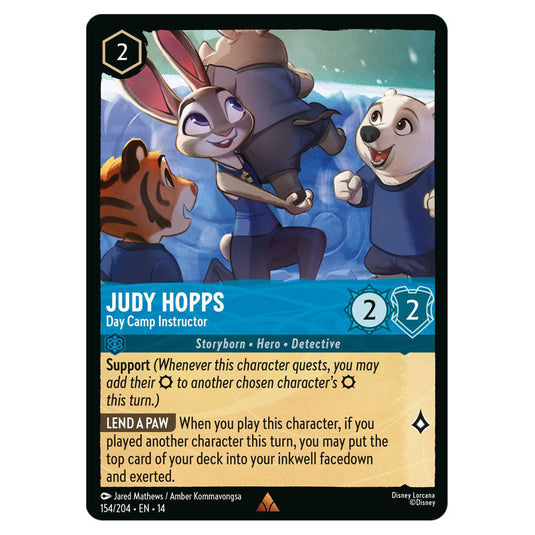 Judy Hopps – Day Camp Instructor 154/204 card from the Lorcana set Hyperia City