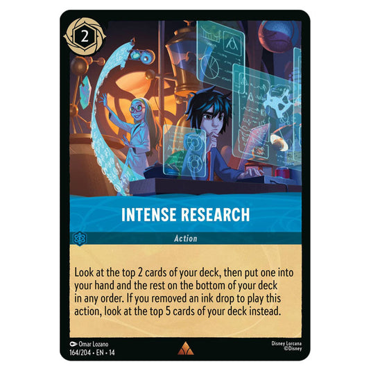 Intense Research 164/204 card from the Lorcana set Hyperia City