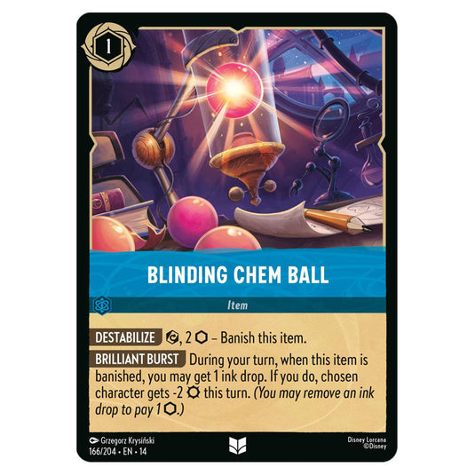 Blinding Chem Ball 166/204 card from the Lorcana set Hyperia City