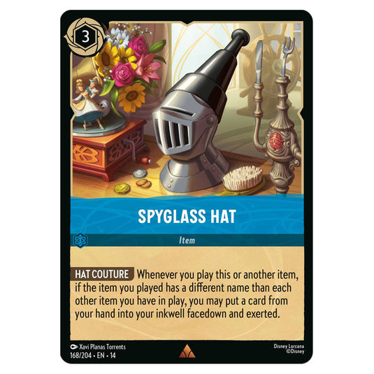 Spyglass Hat 168/204 card from the Lorcana set Hyperia City