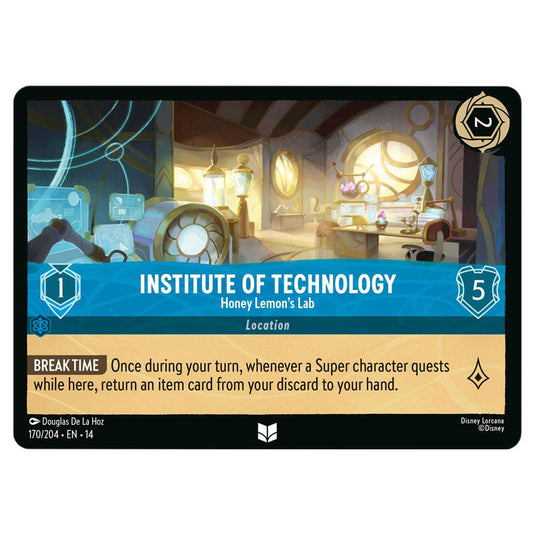 Institute of Technology – Honey Lemon's Lab 170/204 card from the Lorcana set Hyperia City