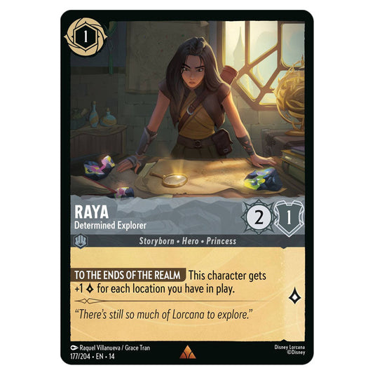 Raya – Determined Explorer 177/204 card from the Lorcana set Hyperia City