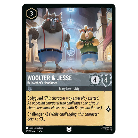 Woolter & Jesse – Bellwether's Henchmen 178/204 card from the Lorcana set Hyperia City