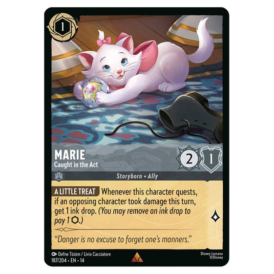 Marie – Caught in the Act 187/204 card from the Lorcana set Hyperia City