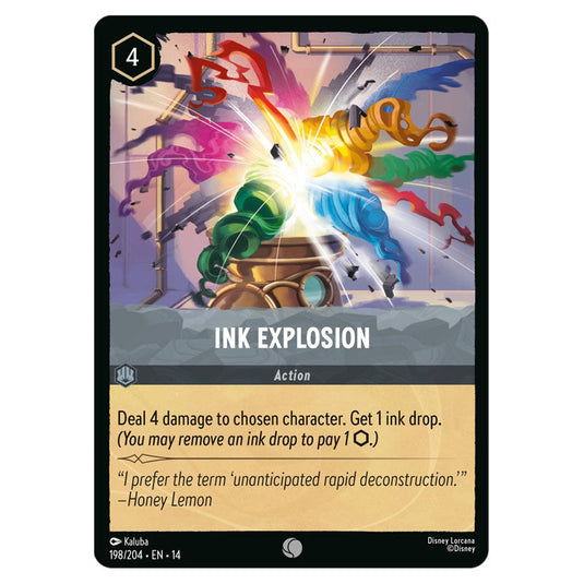 Ink Explosion 198/204 card from the Lorcana set Hyperia City