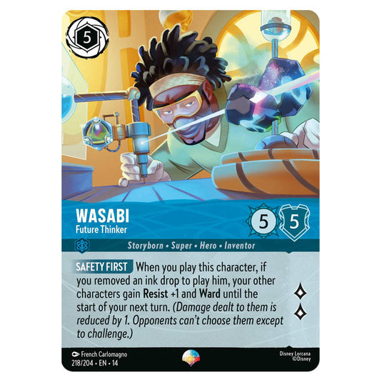 Wasabi – Future Thinker 218/204 card from the Lorcana set Hyperia City