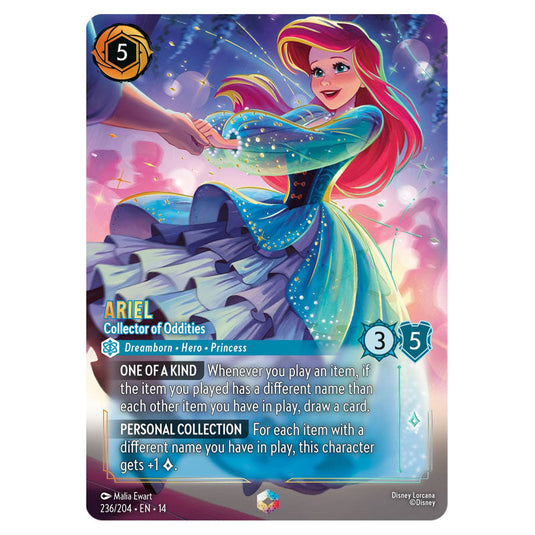 Ariel – Collector of Oddities 236/204 card from the Lorcana set Hyperia City