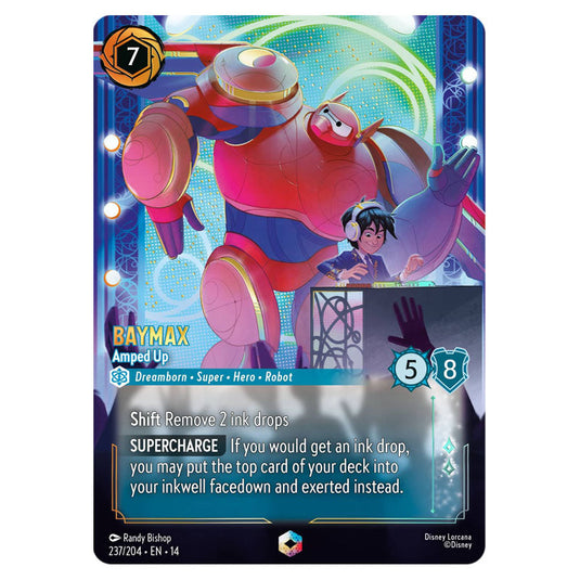 Baymax – Amped Up 237/204 card from the Lorcana set Hyperia City