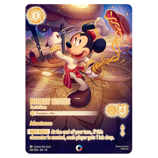 Mickey Mouse – Best in Town 241/204 card from the Lorcana set Hyperia City