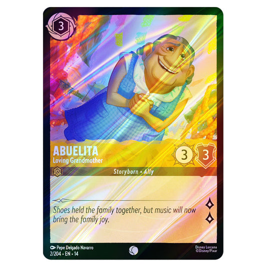 Abuelita – Loving Grandmother 2/204 card from the Lorcana set Hyperia City