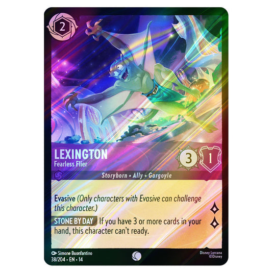 Lexington – Fearless Flier 38/204 card from the Lorcana set Hyperia City