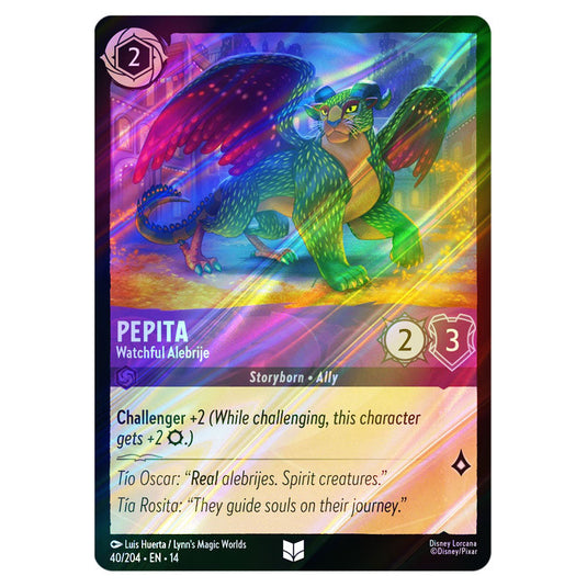 Pepita – Watchful Alebrije 40/204 card from the Lorcana set Hyperia City