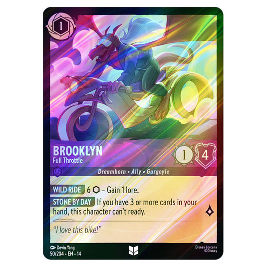 Brooklyn – Full Throttle 50/204 card from the Lorcana set Hyperia City