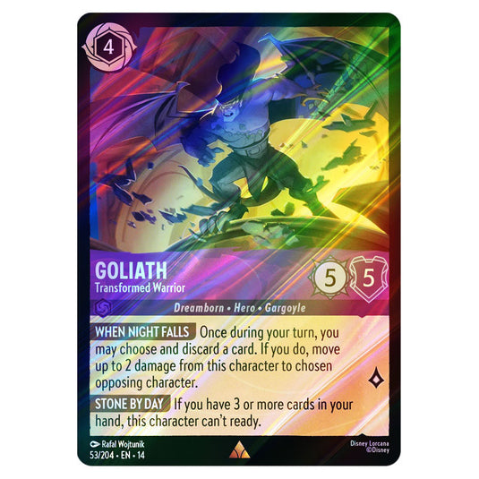 Goliath – Transformed Warrior 53/204 card from the Lorcana set Hyperia City