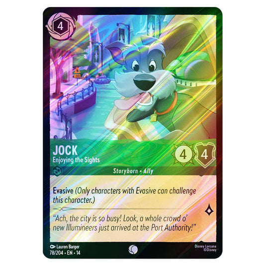 Jock – Enjoying the Sights 78/204 card from the Lorcana set Hyperia City