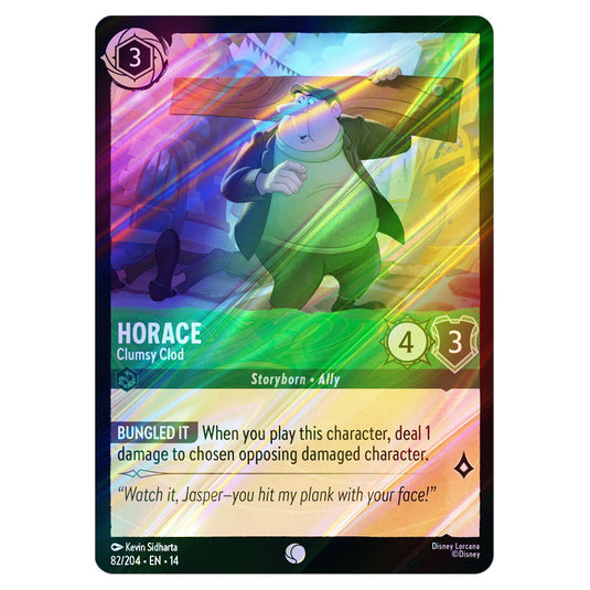 Horace – Clumsy Clod 82/204 card from the Lorcana set Hyperia City