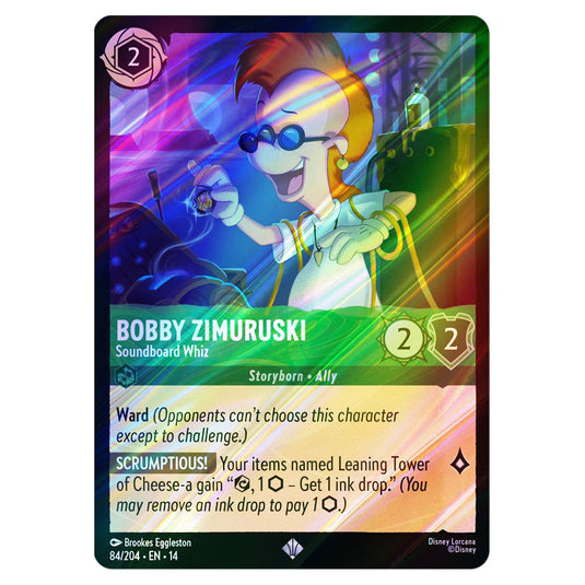 Bobby Zimuruski – Soundboard Whiz 84/204 card from the Lorcana set Hyperia City