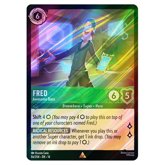 Fred – Awesome Boss 86/204 card from the Lorcana set Hyperia City