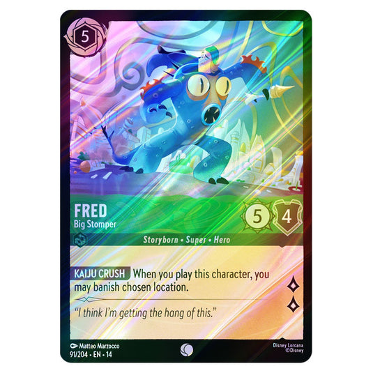Fred – Big Stomper 91/204 card from the Lorcana set Hyperia City