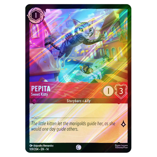 Pepita – Sweet Kitty 109/204 card from the Lorcana set Hyperia City
