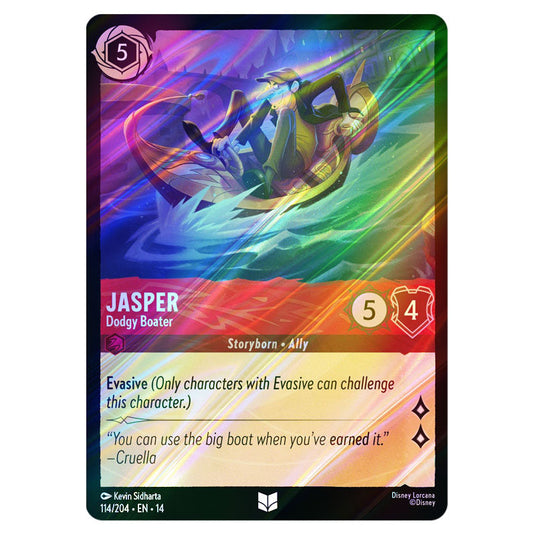 Jasper – Dodgy Boater 114/204 card from the Lorcana set Hyperia City