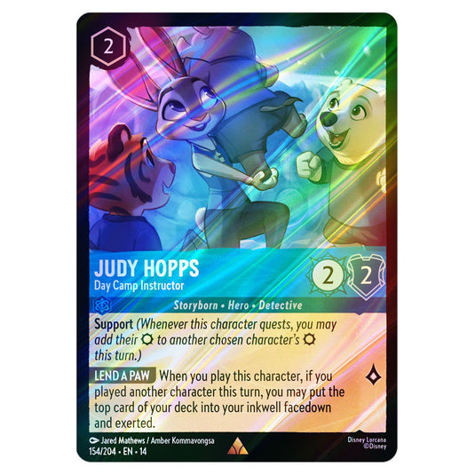 Judy Hopps – Day Camp Instructor 154/204 card from the Lorcana set Hyperia City