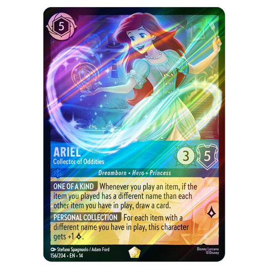 Ariel – Collector of Oddities 156/204 card from the Lorcana set Hyperia City