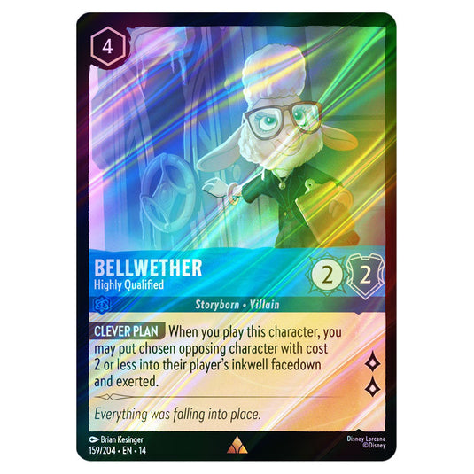 Bellwether – Highly Qualified 159/204 card from the Lorcana set Hyperia City