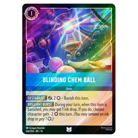 Blinding Chem Ball 166/204 card from the Lorcana set Hyperia City