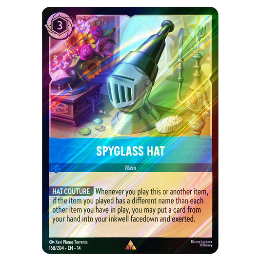 Spyglass Hat 168/204 card from the Lorcana set Hyperia City